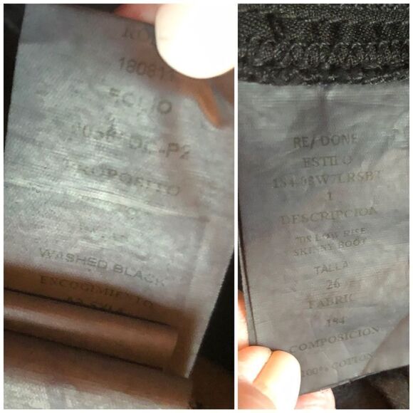 Re/Done Black Straight Leg Jeans - Picture 5 of 13